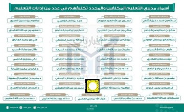 نقل وتمديد تكليف لعدد من مدراء التعليم